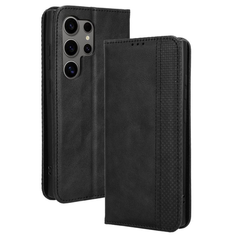 Kožené Pouzdro Folio Na Samsung Galaxy S24 Ultra 5g Vintage Design