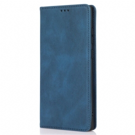Kožené Pouzdro Folio Samsung Galaxy S24 Ultra 5g Semišový Efekt