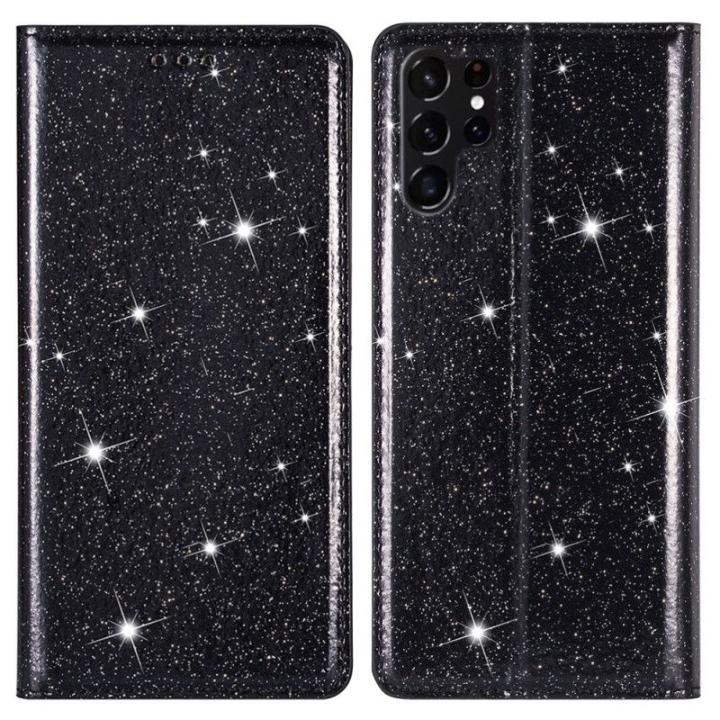 Kožené Pouzdro Samsung Galaxy S24 Ultra 5g Třpytky