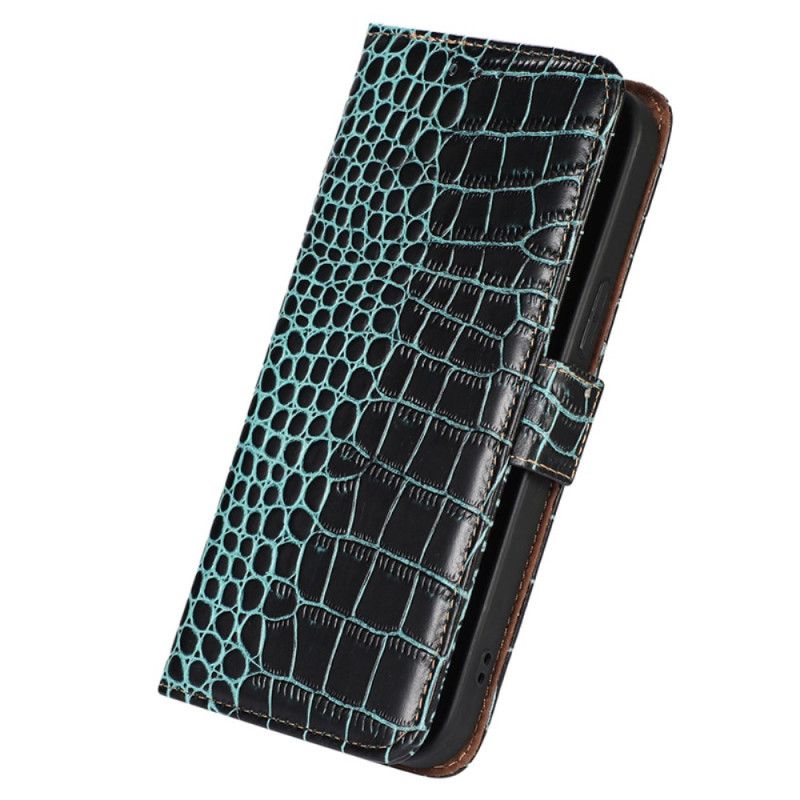 Kožený Kryt Samsung Galaxy S24 Ultra 5g Krokodýlí Styl S Technologií Blokování Rfid