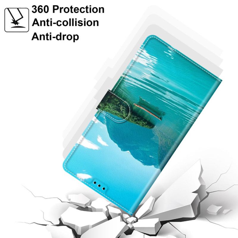 Kožený Kryt Samsung Galaxy S24 Ultra 5g Loď Na Laně