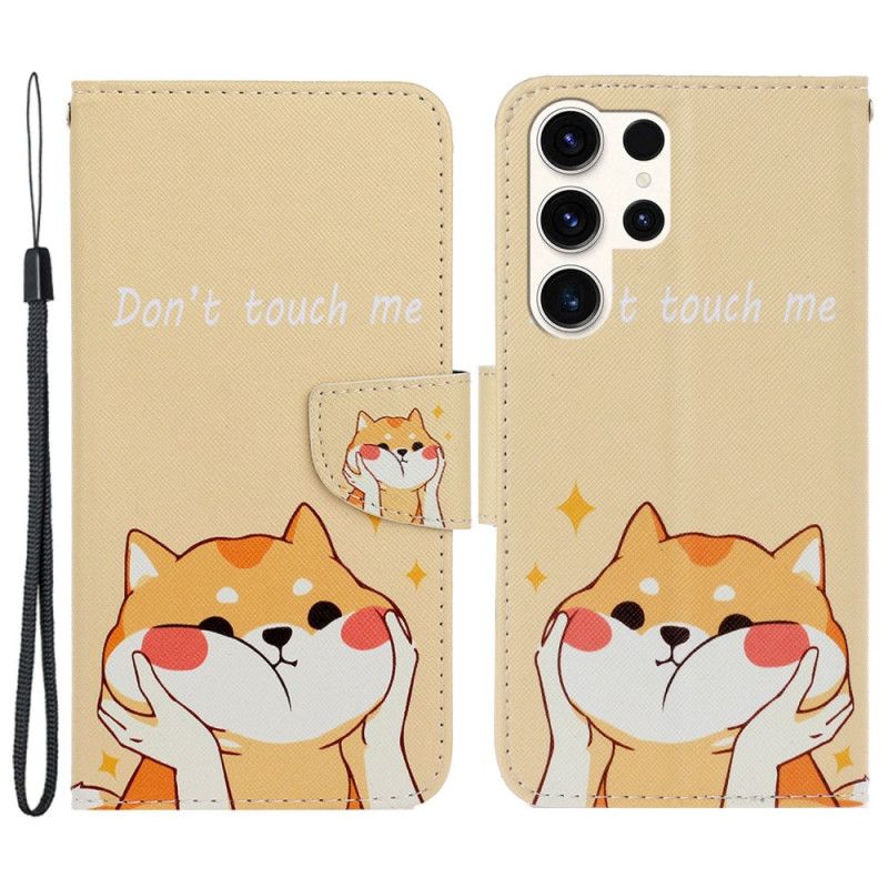 Kožený Kryt Samsung Galaxy S24 Ultra 5g Pes Akita S Popruhem