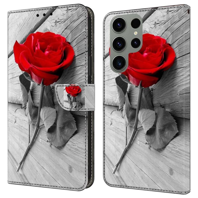 Kožený Kryt Samsung Galaxy S24 Ultra 5g Růžová