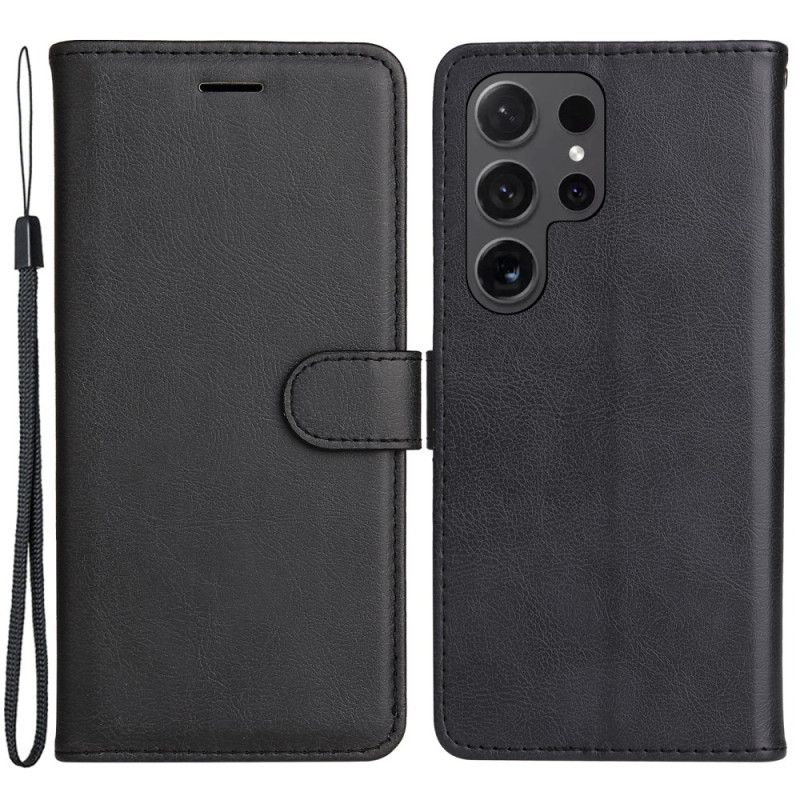 Peněženková Pouzdra Samsung Galaxy S24 Ultra 5g Kryty Na Mobil Jednobarevné S Páskem