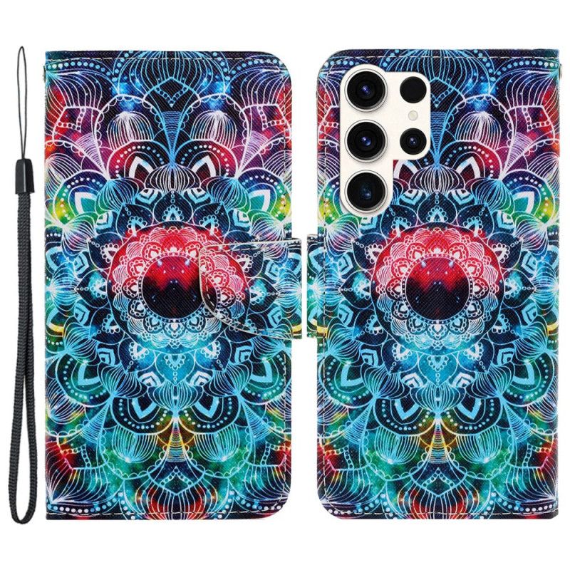 Peněženková Pouzdra Samsung Galaxy S24 Ultra 5g Kryty Na Mobil Mandala S Popruhem