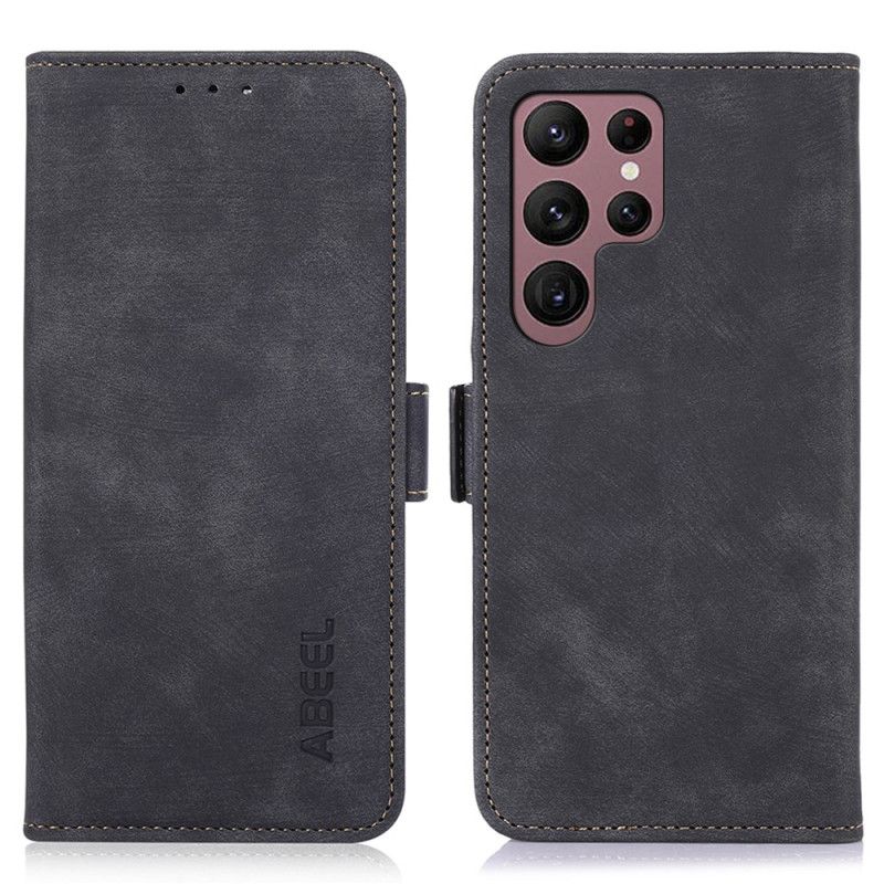 Peněženková Pouzdra Samsung Galaxy S24 Ultra 5g Kryty Na Mobil Retro Abeel