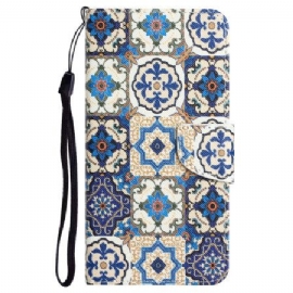 Peněženková Pouzdra Samsung Galaxy S24 Ultra 5g Kryty Na Mobil Retro Totem S Popruhem
