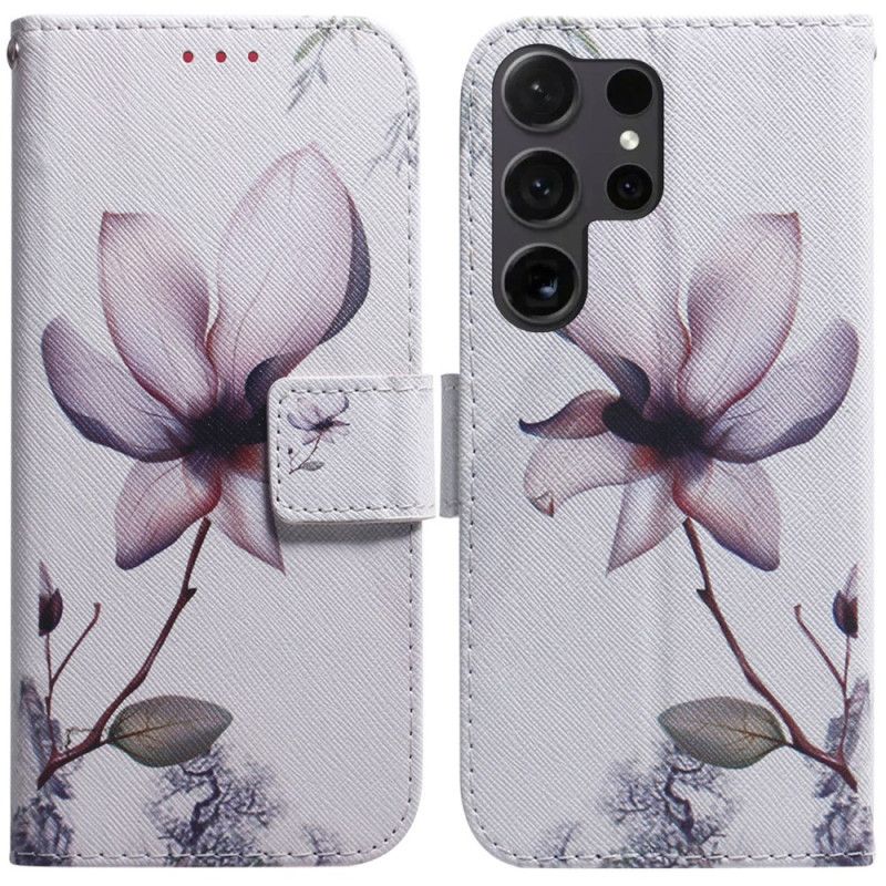 Peněženková Pouzdra Samsung Galaxy S24 Ultra 5g Kryty Na Mobil Růžový Květ