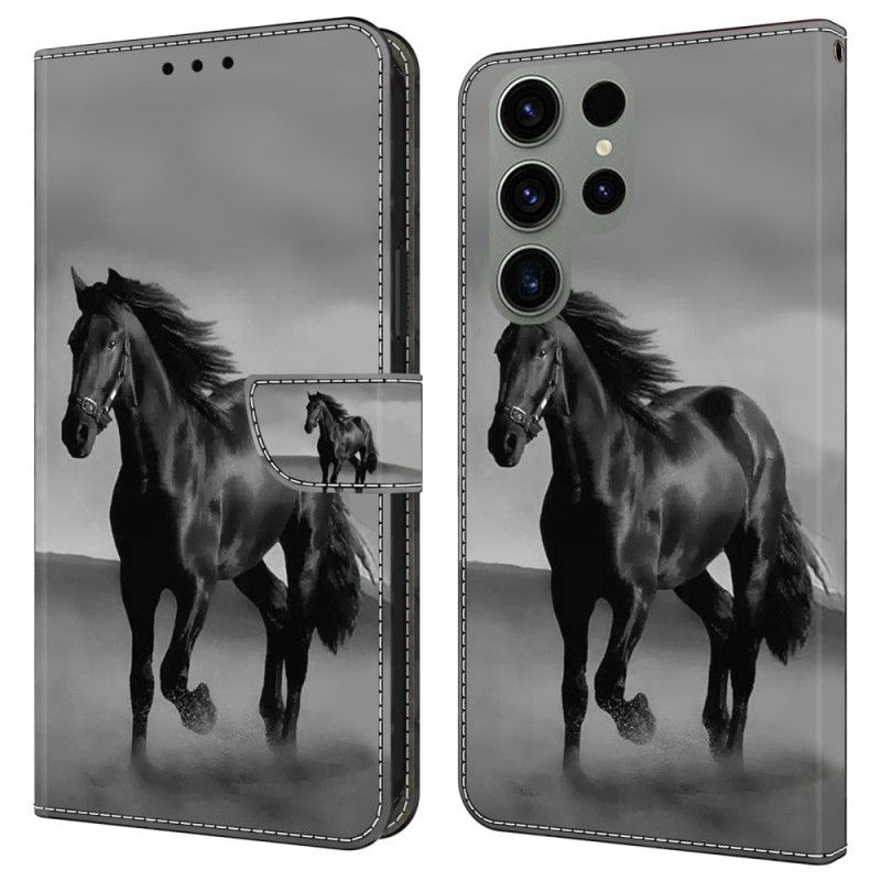 Peněženková Pouzdra Samsung Galaxy S24 Ultra 5g Kryty Na Mobil Černý Kůň