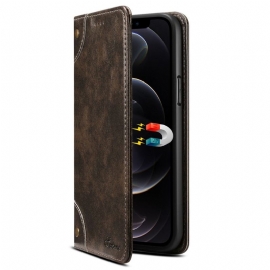 Flipové Pouzdro Na iPhone 12 Pro Max Kožené Pouzdro 055 Série Flip Umělá Kůže