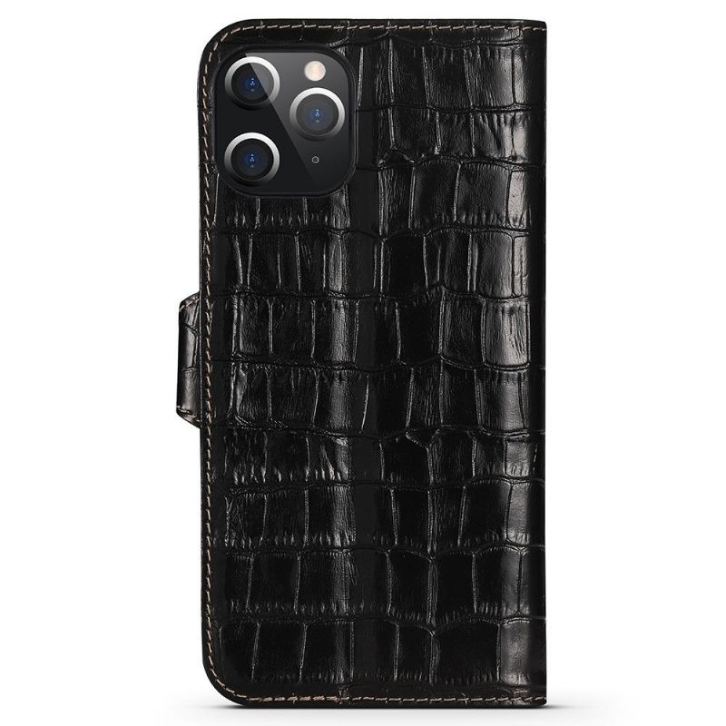 Flipové Pouzdro Na iPhone 12 Pro Max Kůže Croc Look