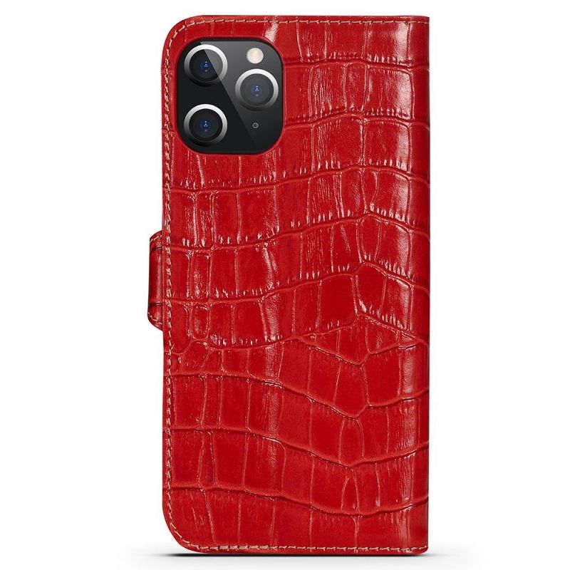 Flipové Pouzdro Na iPhone 12 Pro Max Kůže Croc Look