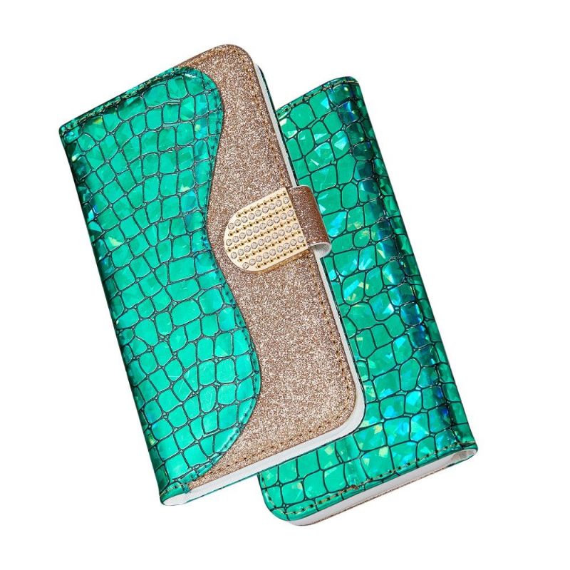Flipové Pouzdro Na iPhone 12 Pro Max Luxusní Croc Efekt