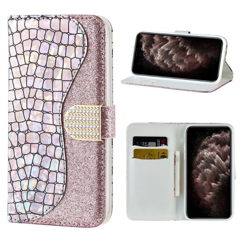 Flipové Pouzdro Na iPhone 12 Pro Max Luxusní Croc Efekt