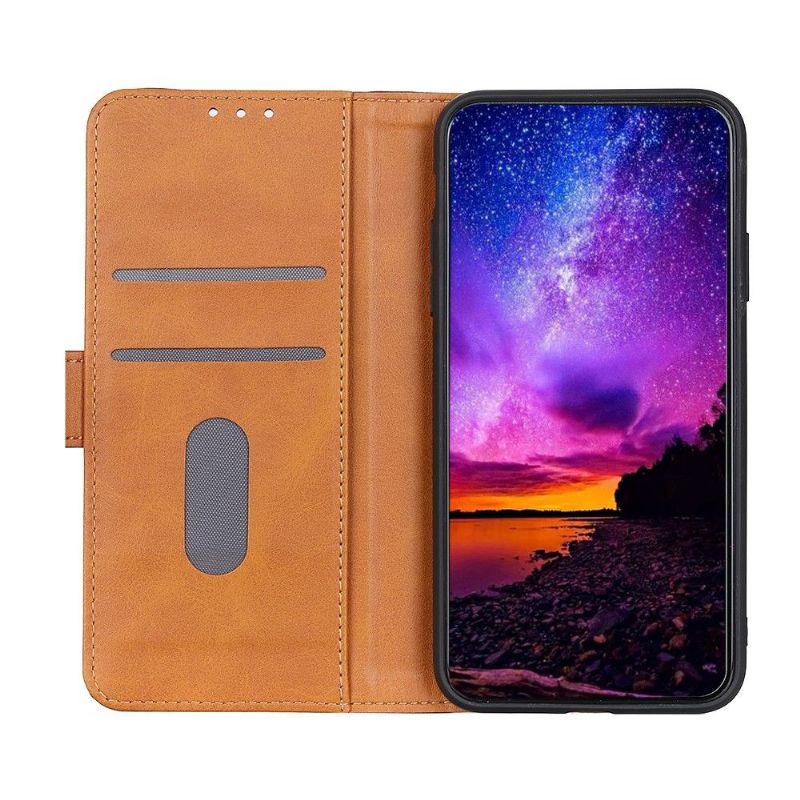 Flipové Pouzdro Na iPhone 12 Pro Max Prošívání S Efektem Zrnité Kůže - Černá
