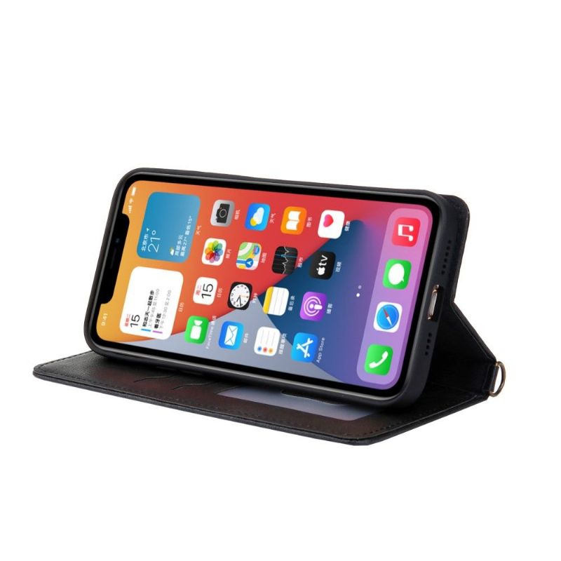 Flipové Pouzdro Na iPhone 12 Pro Max Umělá Kůže Na Plátně