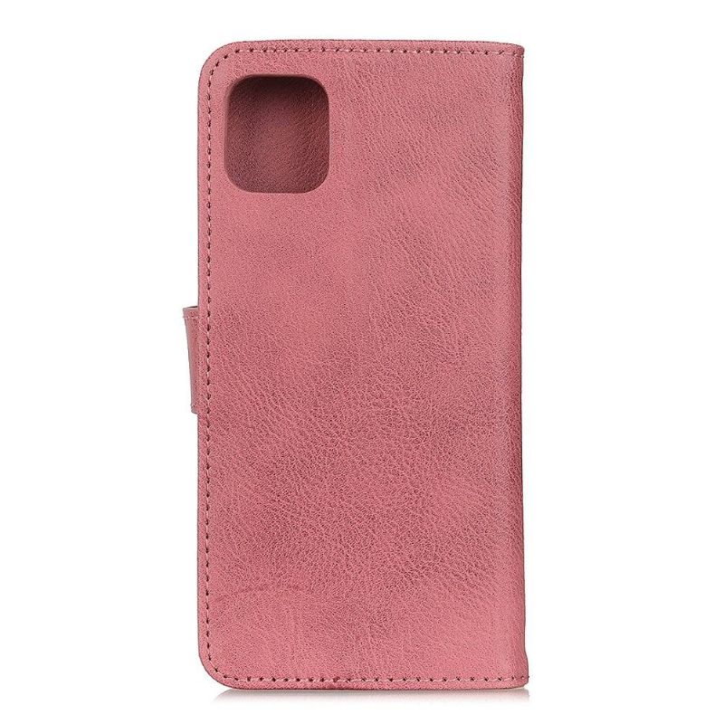 Kožené Pouzdro Na iPhone 12 Pro Max Držák Na Karty Z Umělé Kůže Khazneh - Růžový