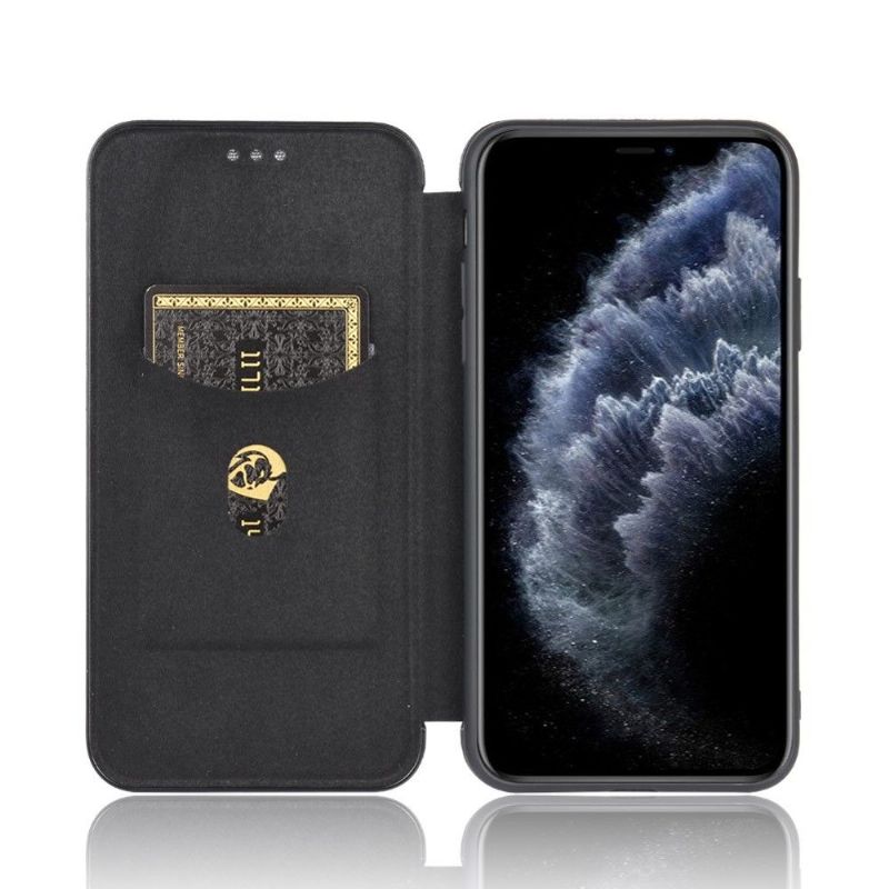 Kožené Pouzdro Na iPhone 12 Pro Max Umělá Kůže Ve Stylu Uhlíkových Vláken