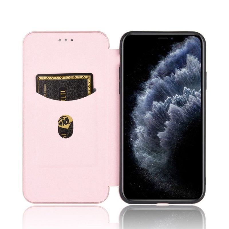 Kožené Pouzdro Na iPhone 12 Pro Max Umělá Kůže Ve Stylu Uhlíkových Vláken