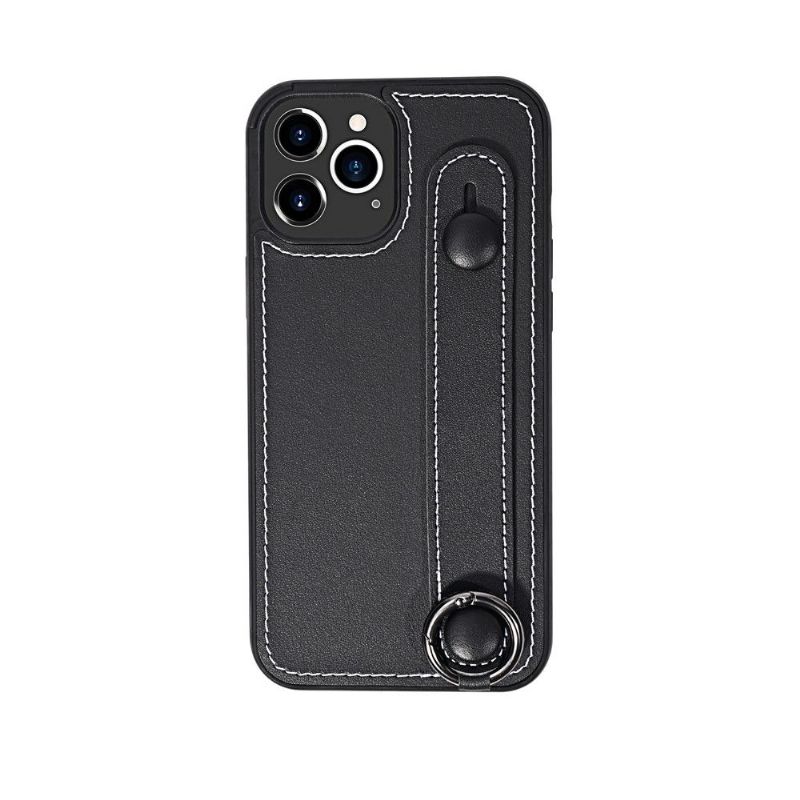 Kryt Na iPhone 12 Pro Max Pásek Na Prošívání Z Umělé Kůže