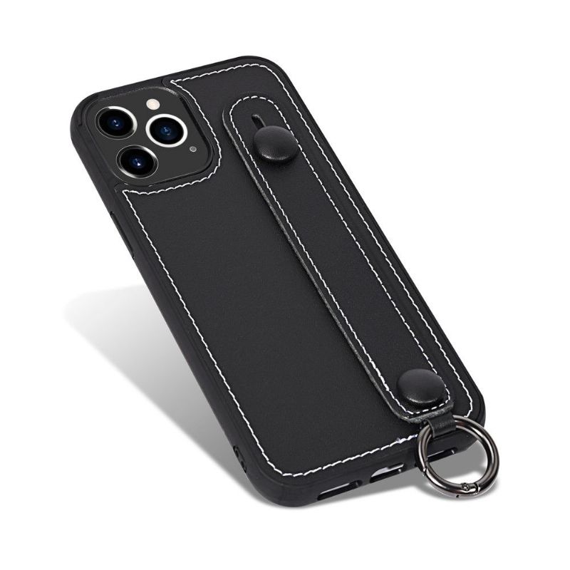 Kryt Na iPhone 12 Pro Max Pásek Na Prošívání Z Umělé Kůže