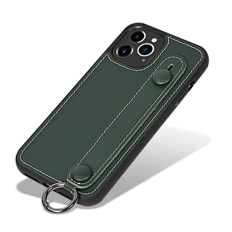 Kryt Na iPhone 12 Pro Max Pásek Na Prošívání Z Umělé Kůže