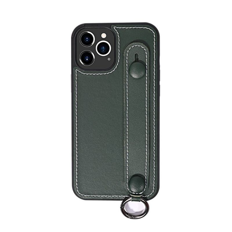 Kryt Na iPhone 12 Pro Max Pásek Na Prošívání Z Umělé Kůže