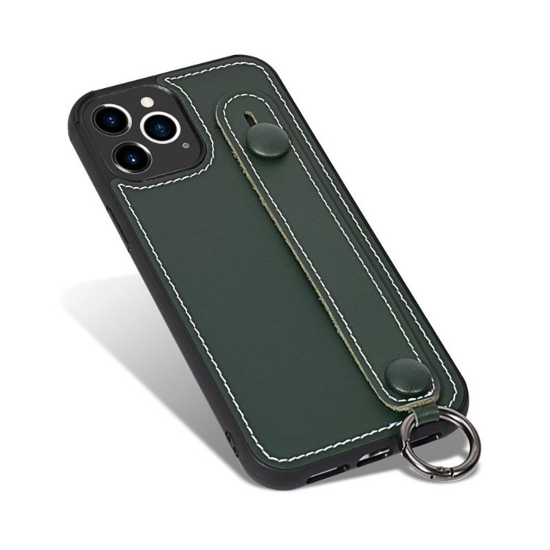 Kryt Na iPhone 12 Pro Max Pásek Na Prošívání Z Umělé Kůže