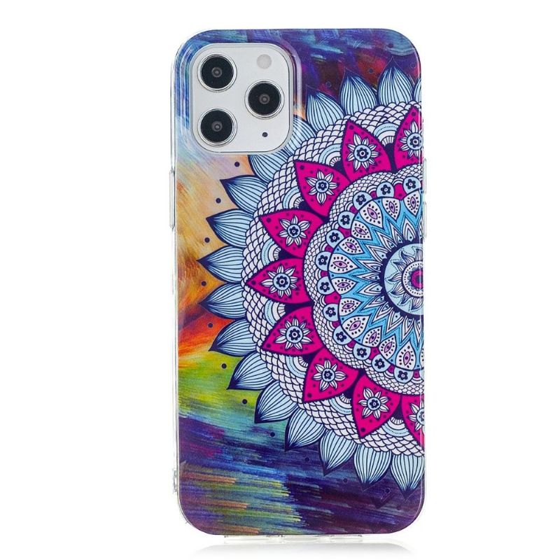 Kryt Na iPhone 12 Pro Max Svítící Barevná Mandala