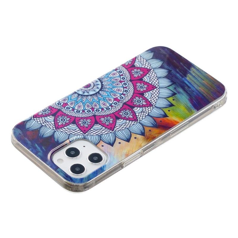 Kryt Na iPhone 12 Pro Max Svítící Barevná Mandala