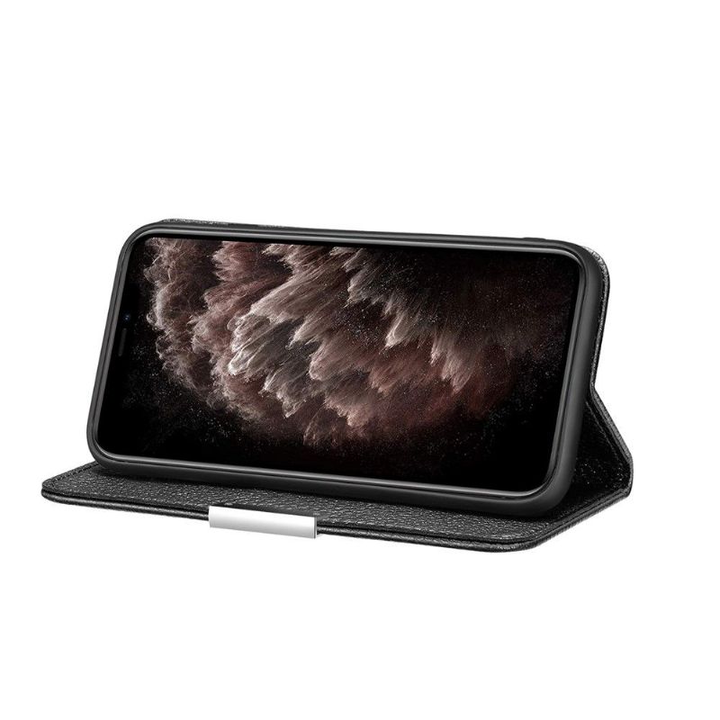 Kryty Na Mobil Na iPhone 12 Pro Max Flipové Pouzdro Umělá Kůže Zrnitá