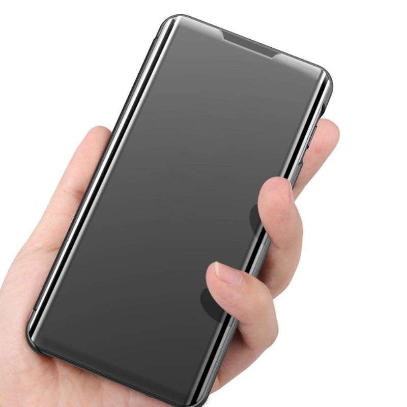 Kryty Na Mobil Na iPhone 12 Pro Max Flipové Pouzdro Zrcadlový Efekt