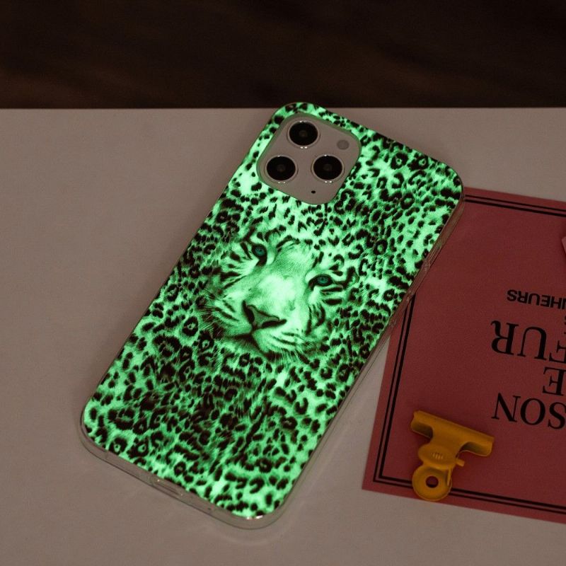Kryty Na Mobil Na iPhone 12 Pro Max Světelný Sněžný Leopard