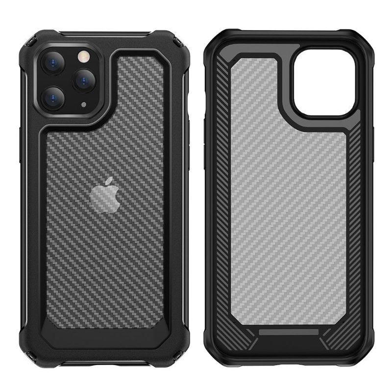 Kryty Na Mobil Na iPhone 12 Pro Max Vymazat Styl Uhlíkových Vláken
