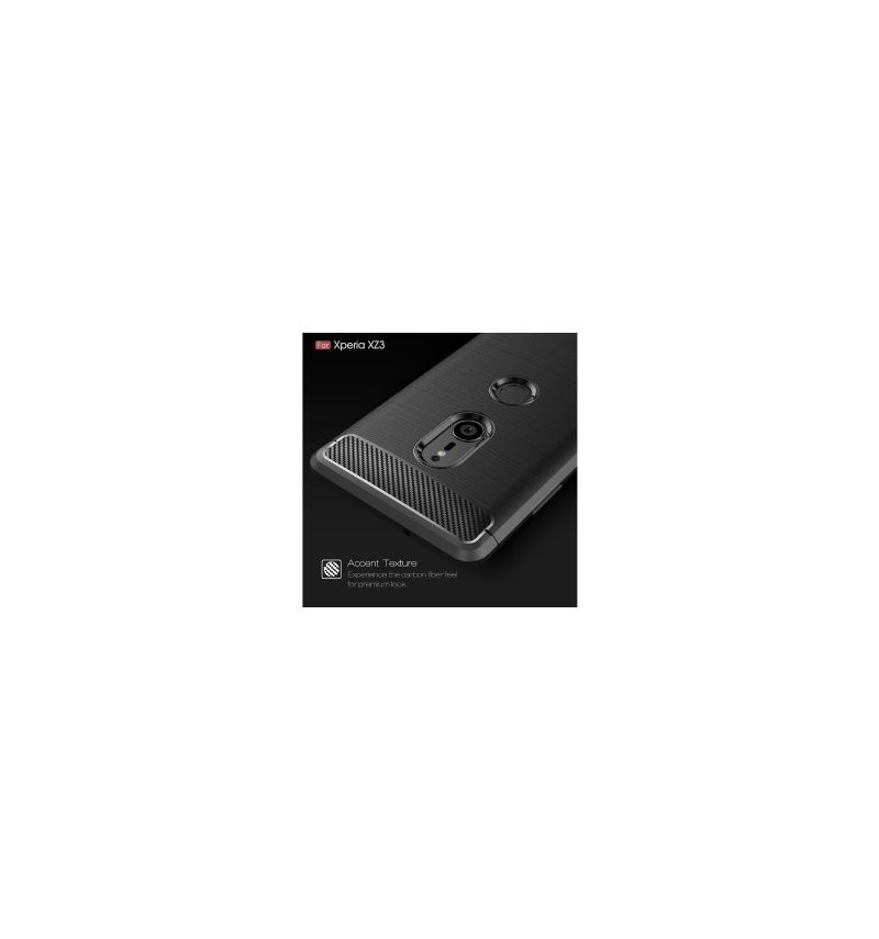 Kryt Na Sony Xperia XZ3 Kartáčovaný Uhlík