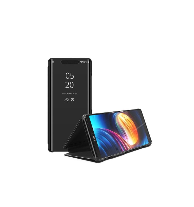 Kryty Na Mobil Na Sony Xperia XZ3 Flipové Pouzdro Zrcadlový Efekt