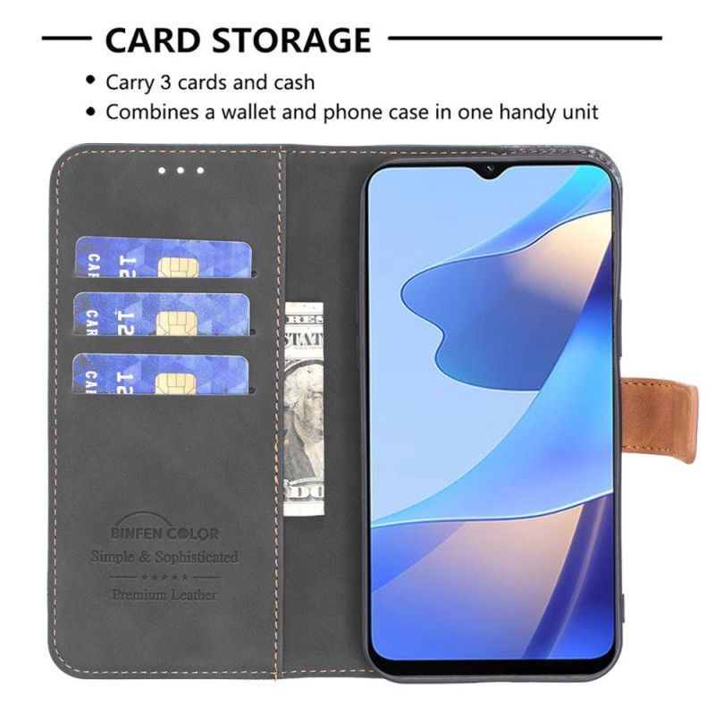Flipové Pouzdro Na Oppo A54 5G / A74 5G Dvoubarevná Barva Binfen