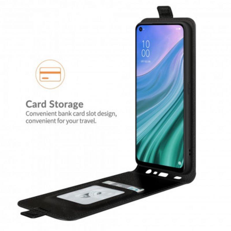 Flipové Pouzdro Na Oppo A54 5G / A74 5G Kožené Pouzdro Svislá Klopa S Koženým Efektem