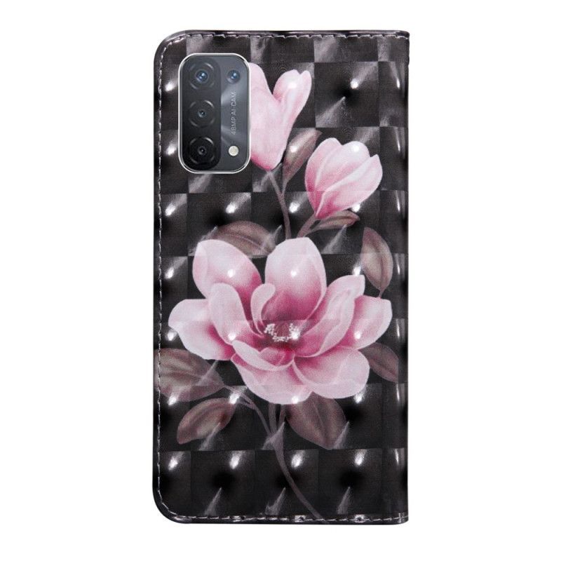 Flipové Pouzdro Na Oppo A54 5G / A74 5G Květiny Se Šňůrkou