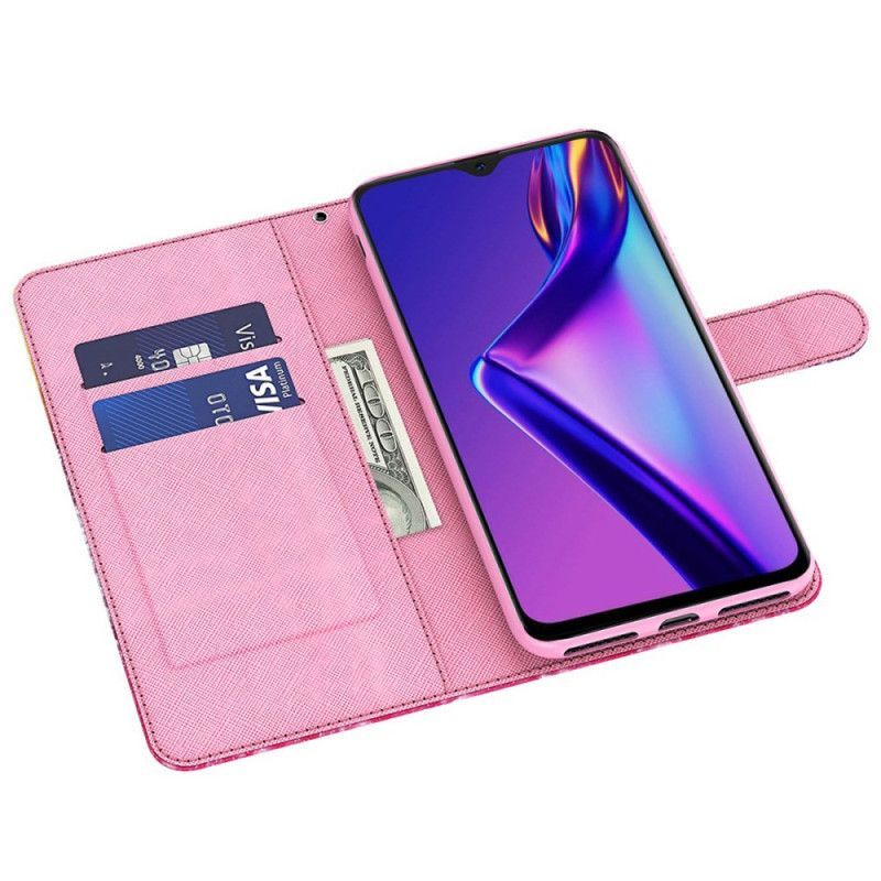 Flipové Pouzdro Na Oppo A54 5G / A74 5G Na Lana Kočka A Tanga Strom