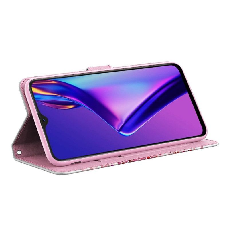 Flipové Pouzdro Na Oppo A54 5G / A74 5G Na Lana Kočka A Tanga Strom