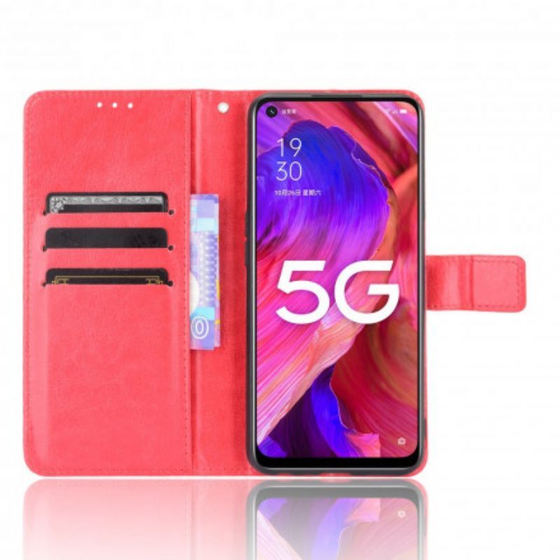 Flipové Pouzdro Na Oppo A54 5G / A74 5G Okázalá Umělá Kůže