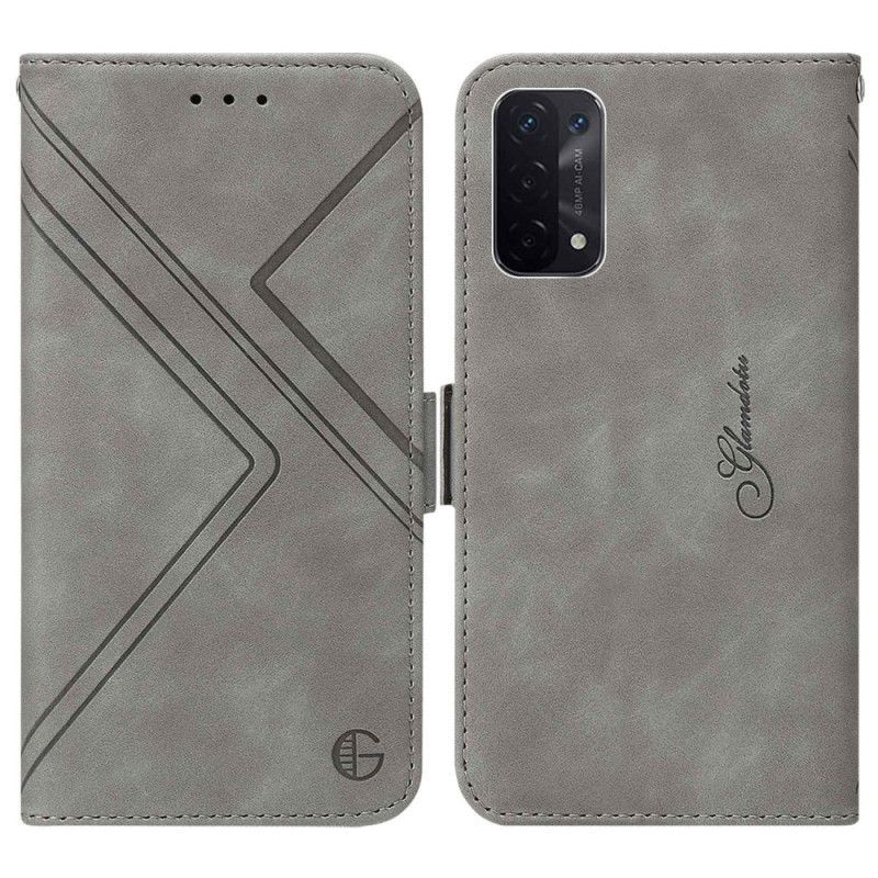 Flipové Pouzdro Na Oppo A54 5G / A74 5G Rfid Z Umělé Kůže