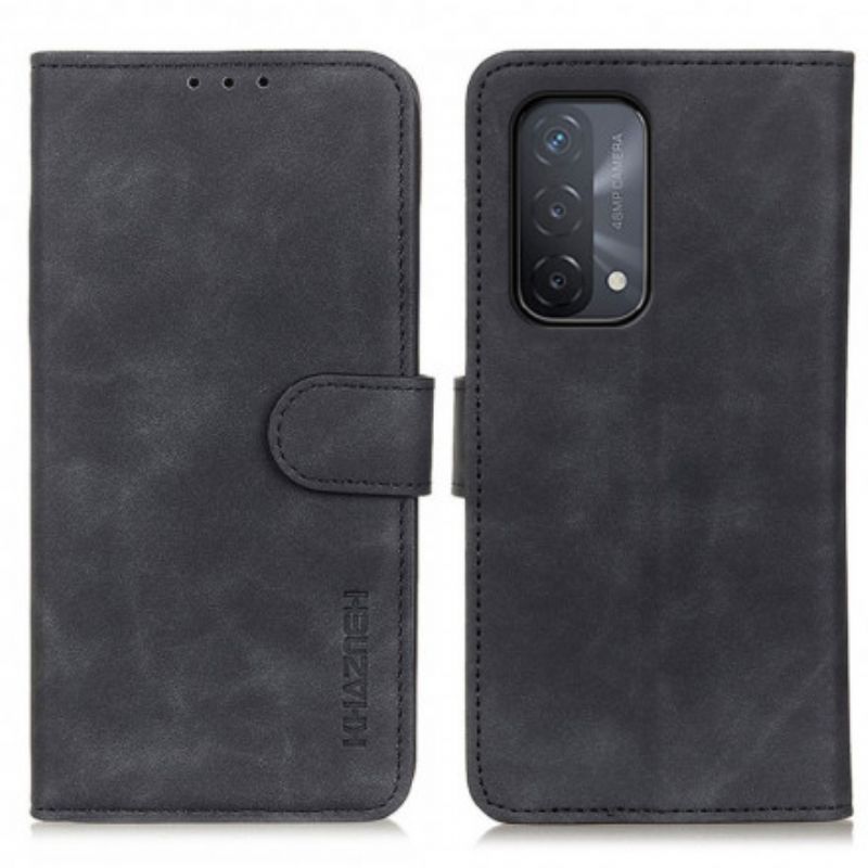 Flipové Pouzdro Na Oppo A54 5G / A74 5G Vintage Matný Kožený Efekt Khazneh