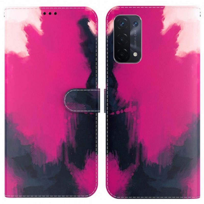 Flipové Pouzdro Na Oppo A54 5G / A74 5G Vodové Barvy