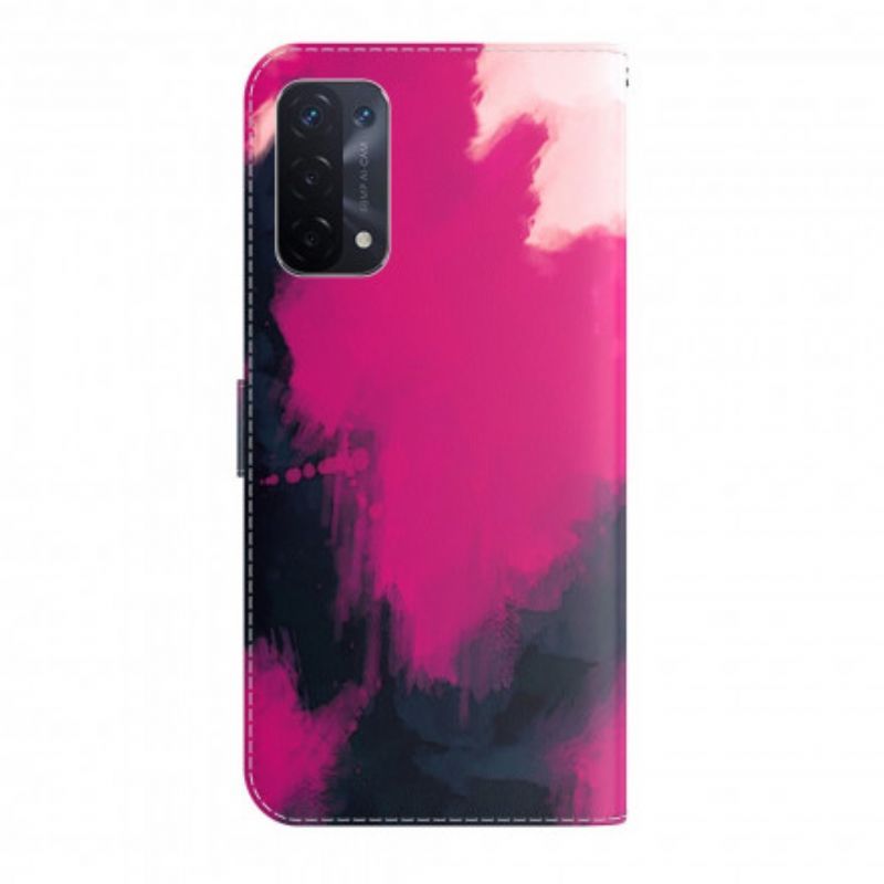 Flipové Pouzdro Na Oppo A54 5G / A74 5G Vodové Barvy