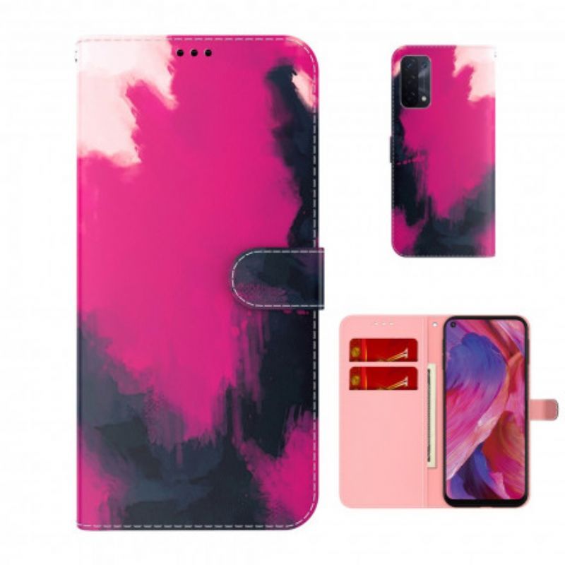 Flipové Pouzdro Na Oppo A54 5G / A74 5G Vodové Barvy