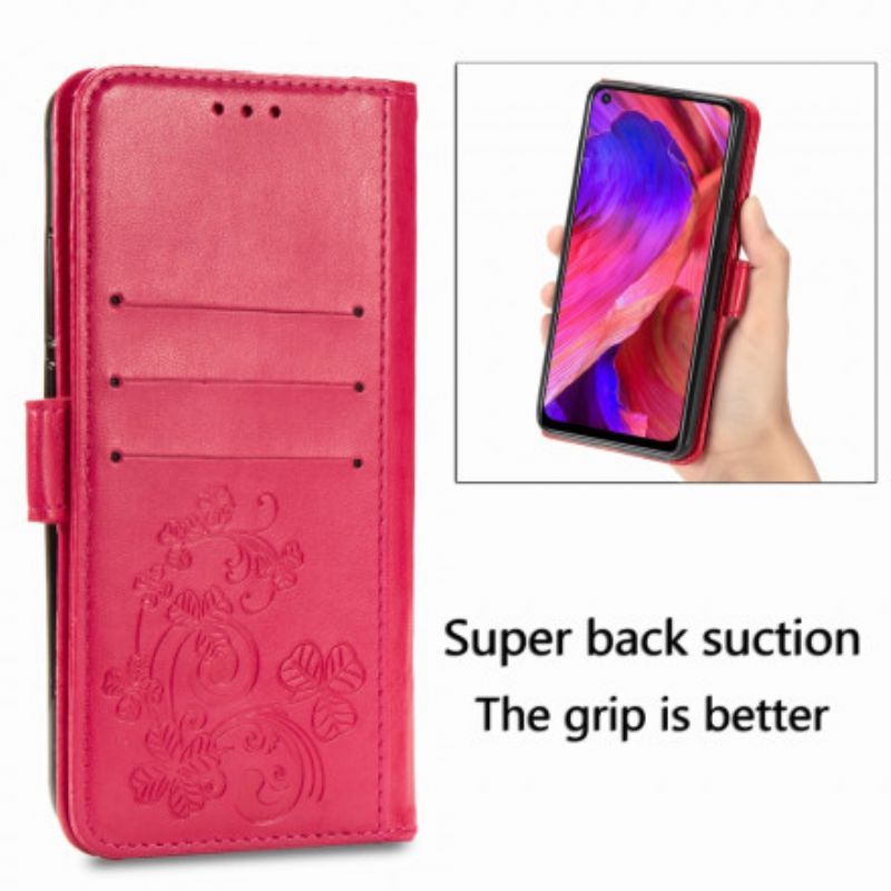 Flipové Pouzdro Na Oppo A54 5G / A74 5G Čtyř Lístek