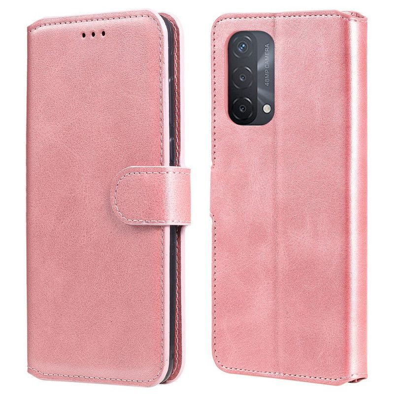 Kožené Pouzdro Na Oppo A54 5G / A74 5G Kožený Efekt