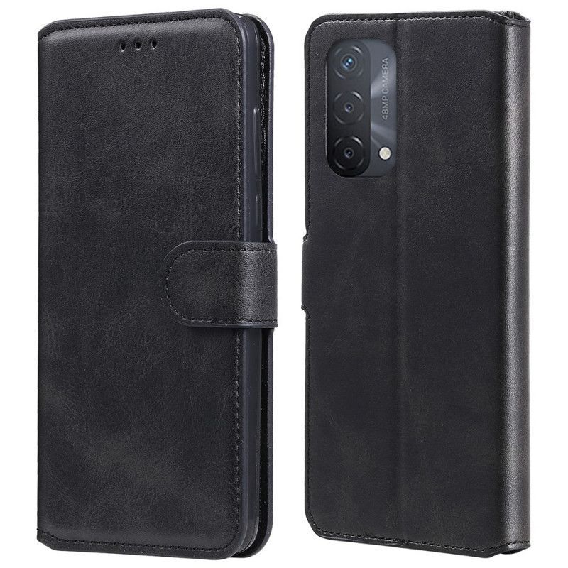 Kožené Pouzdro Na Oppo A54 5G / A74 5G Kožený Efekt